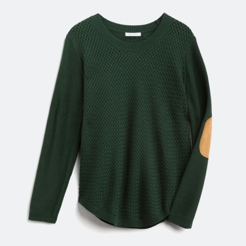 August Mist Josey Elbow Patch Sweater